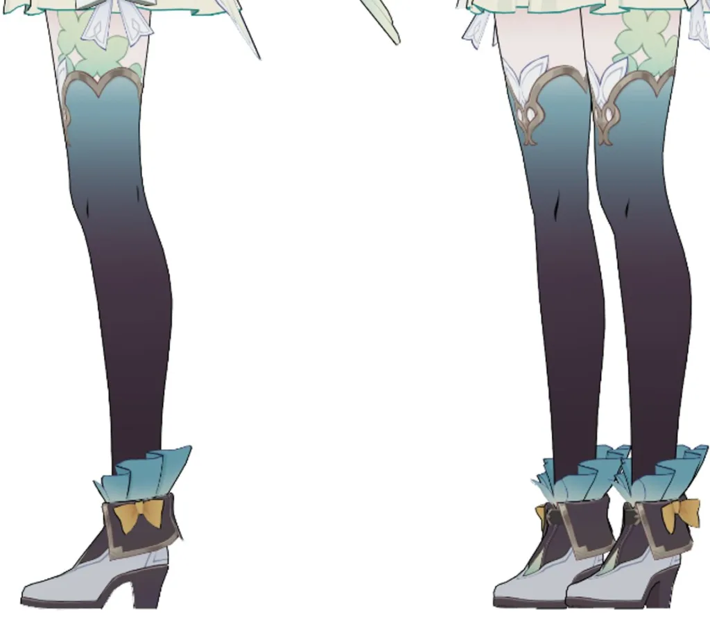 cartoon legs of a woman wearing high heels